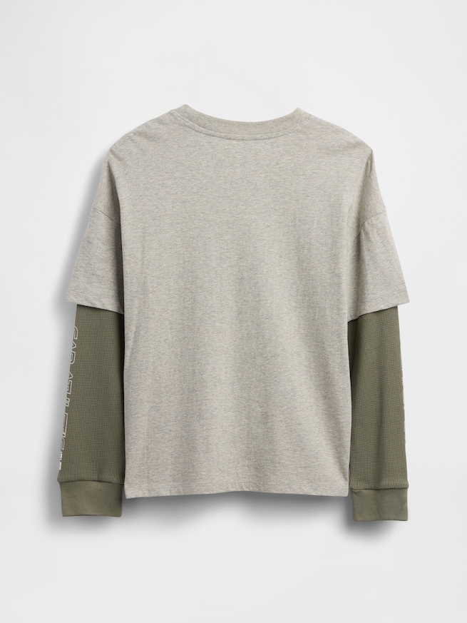 2in1 グラフィックGAPロゴTシャツ (キッズ)-1