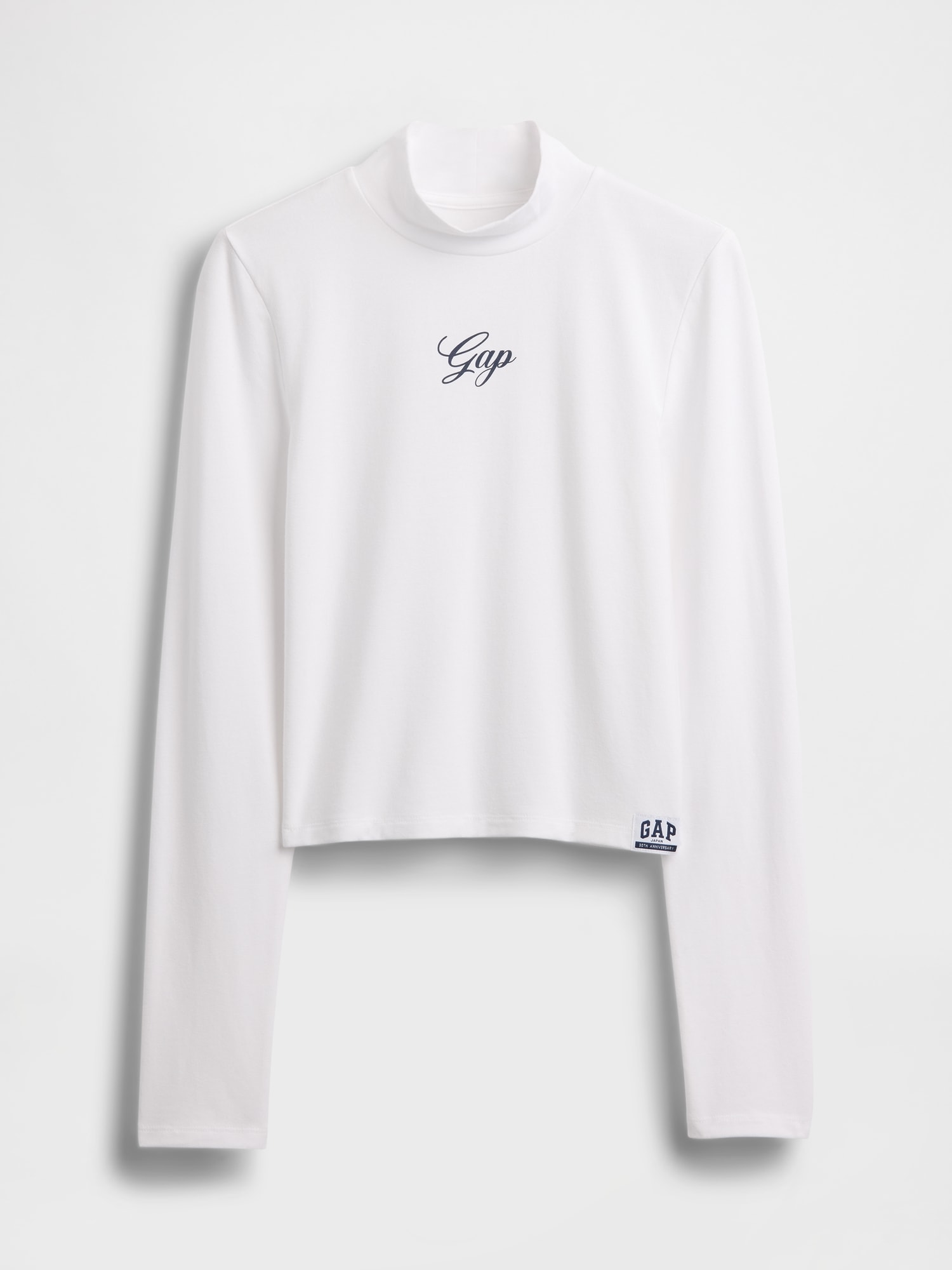 GAPロゴ クロップド モックネックトップス-5