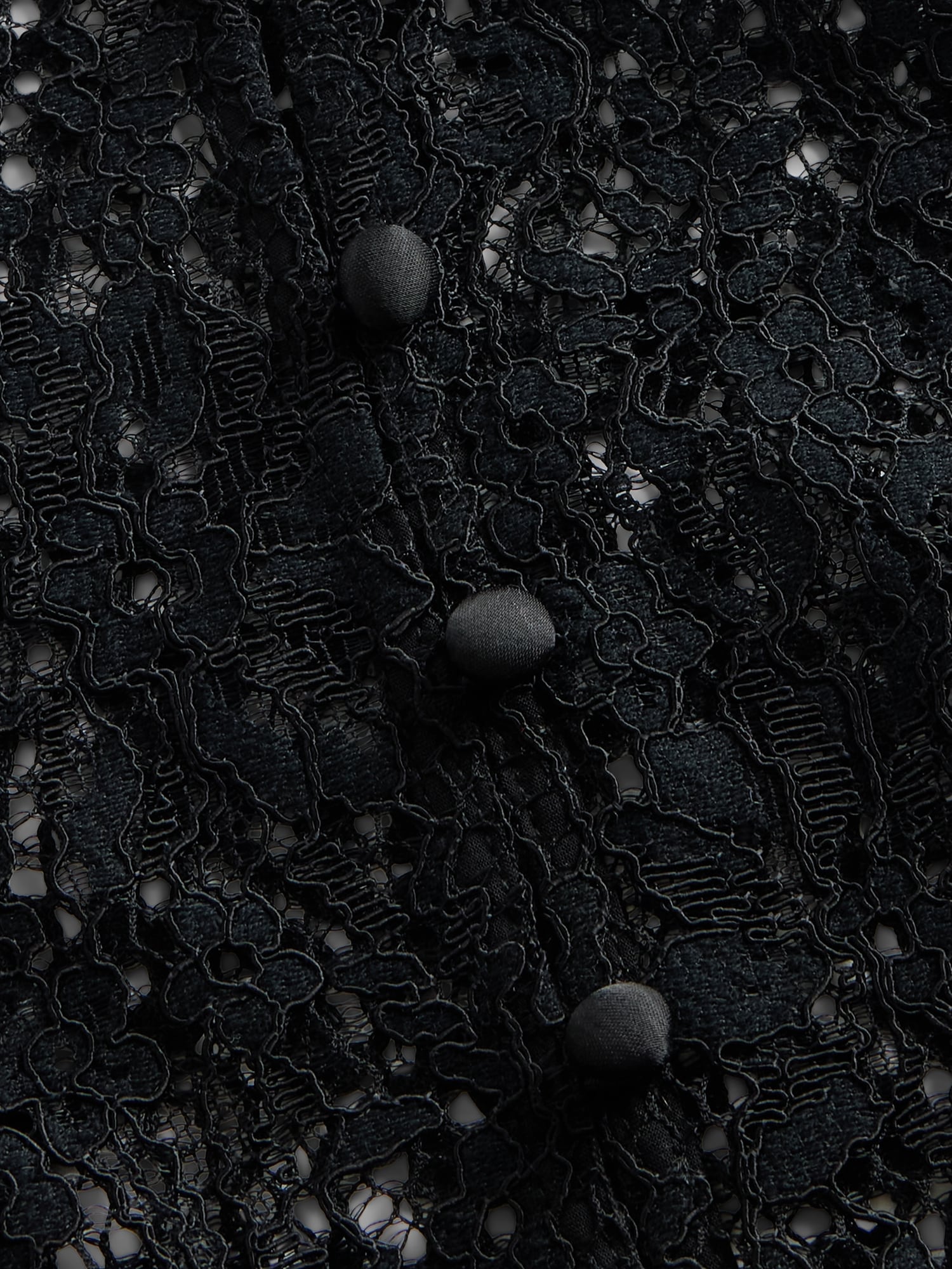 レース フロントボタン トップス-4