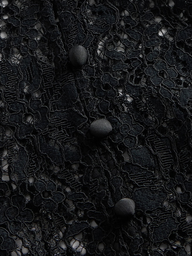 レース フロントボタン トップス-4