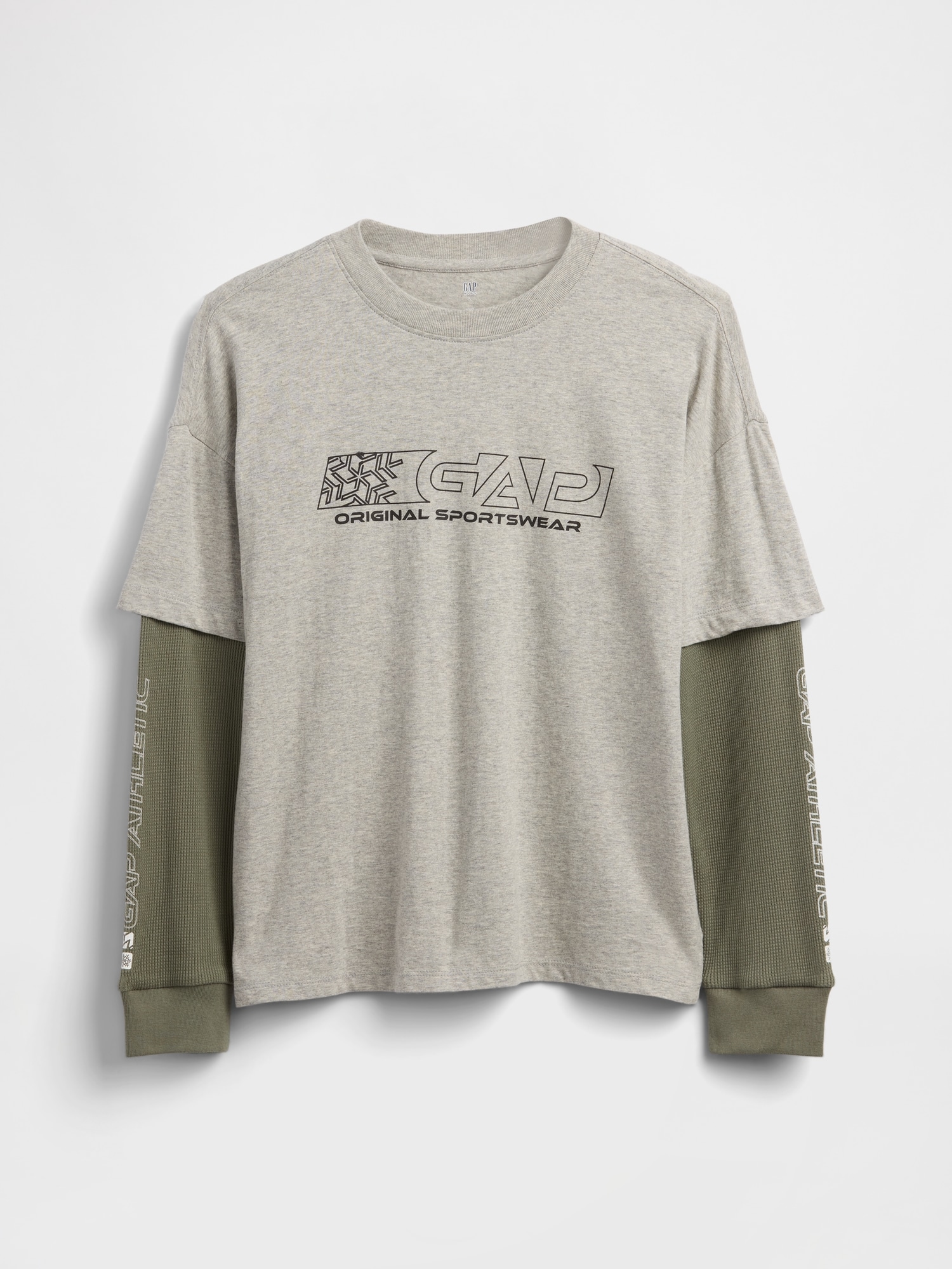 2in1 グラフィックGAPロゴTシャツ (キッズ)-0