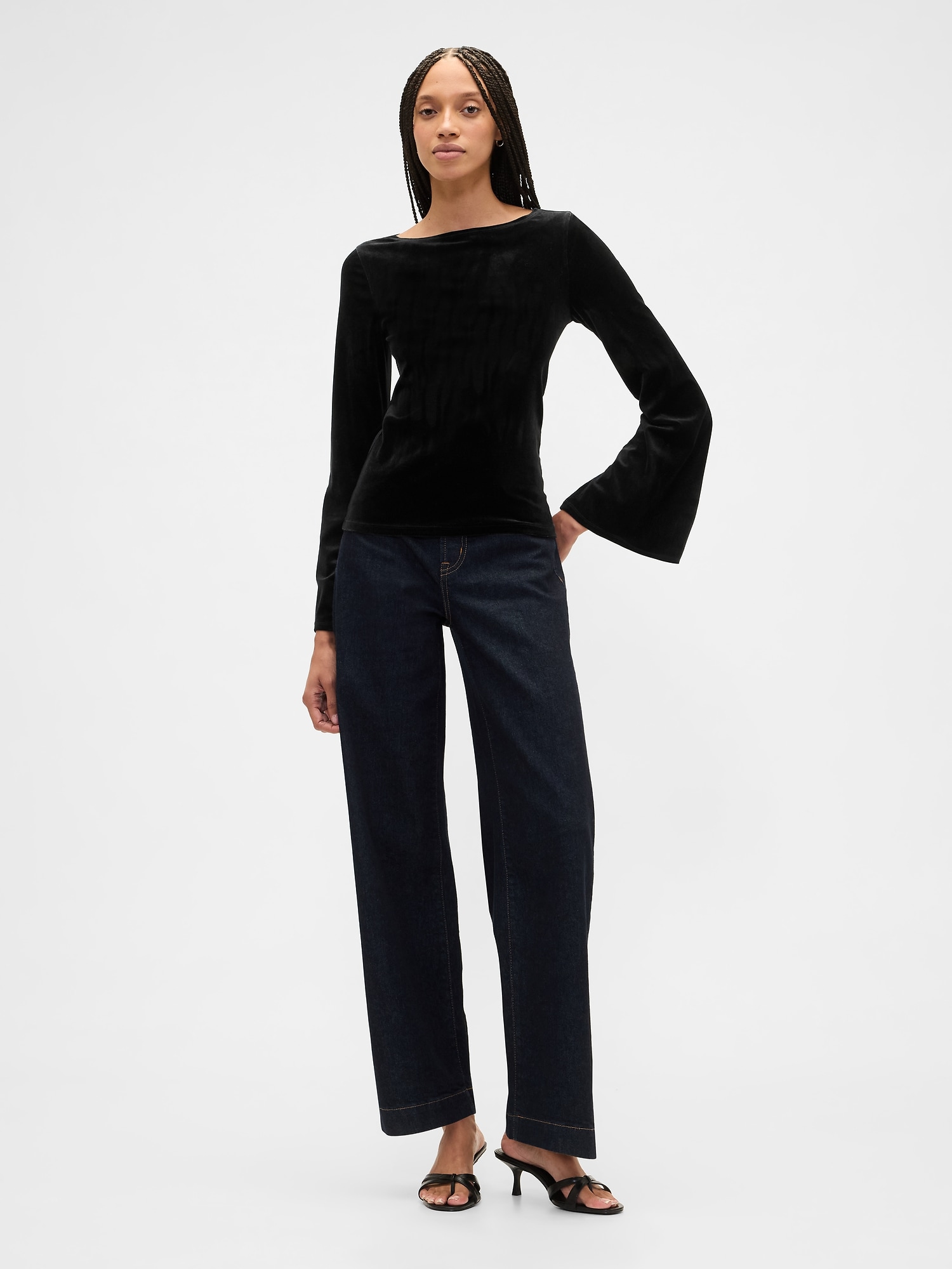 Bell Sleeve Boatneck T-Shirt | Gap Factory