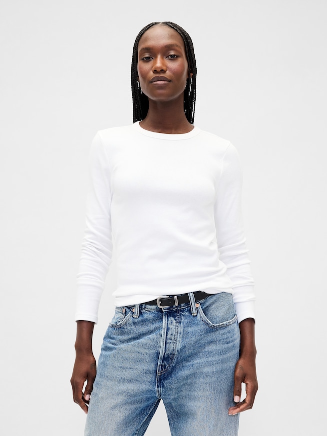 モダン クルーネックTシャツ-0