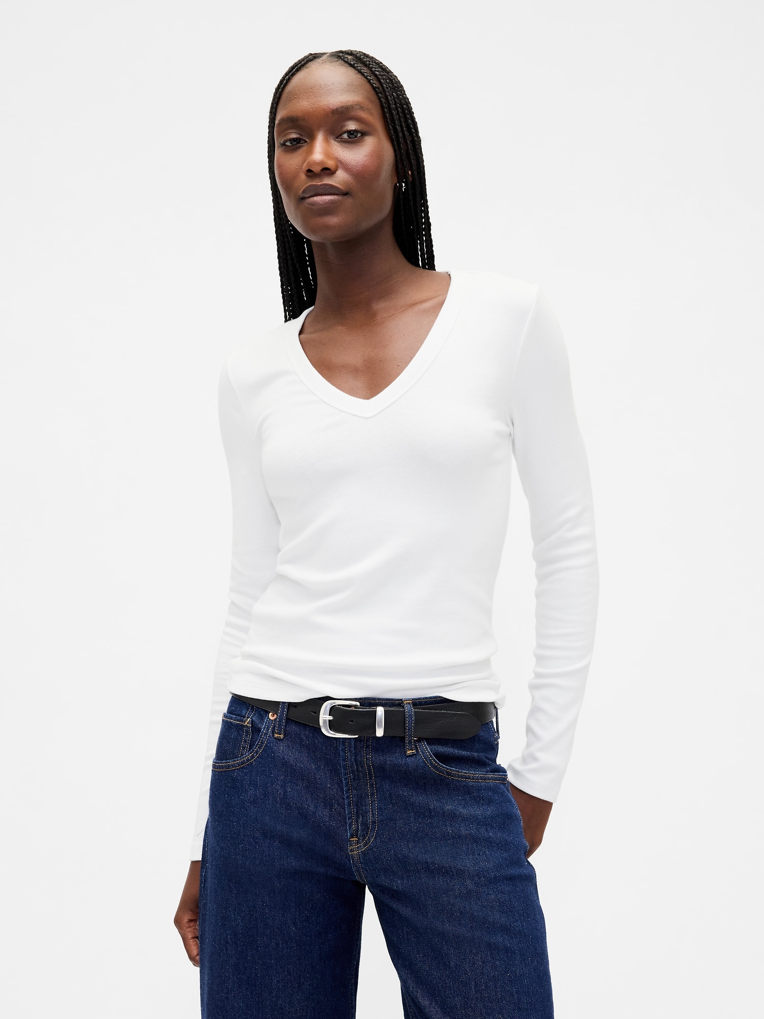 Gap モダン Vネック シュランケンTシャツ Gap モダン Vネック シュランケンTシャツ