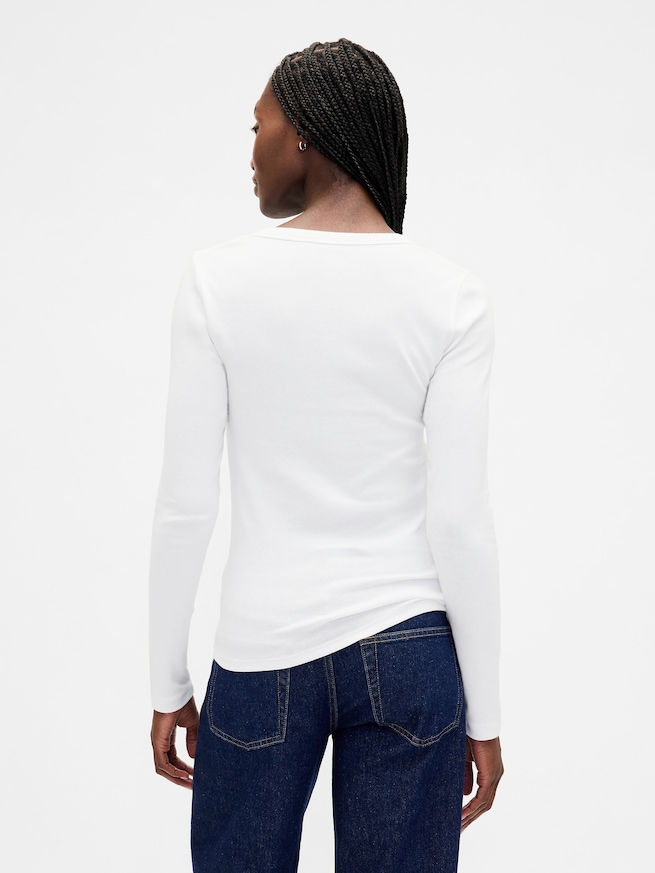 モダン VネックTシャツ-2