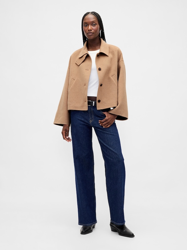 ウールブレンド スウィングジャケット-1