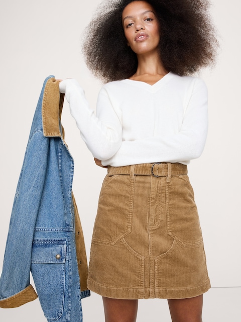 Corduroy Mini Skirt
