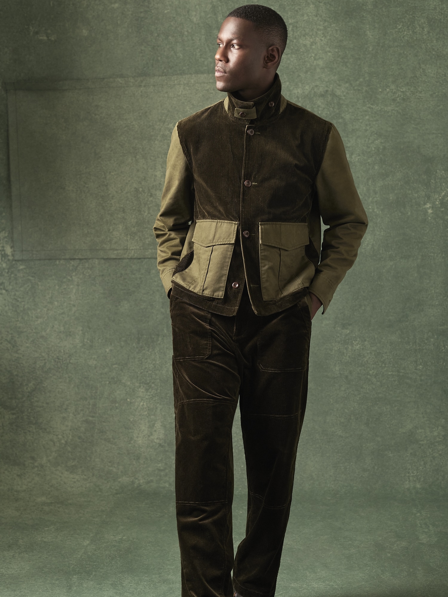 コーデュロイ & キャンバス ジャケット-7 コーデュロイ & キャンバス ジャケット-7