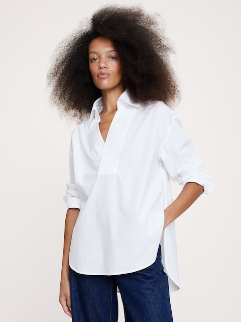 Long-Sleeve Popover Tunic