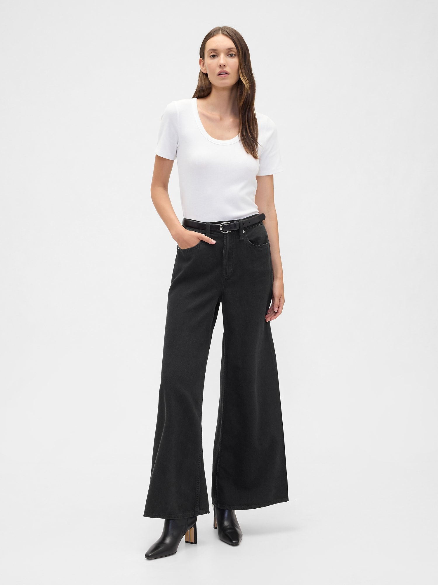High Rise SuperLight Palazzo Jeans