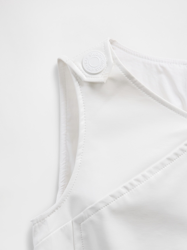 GapStudio ヴィーガン パテントレザー ミニドレス-4