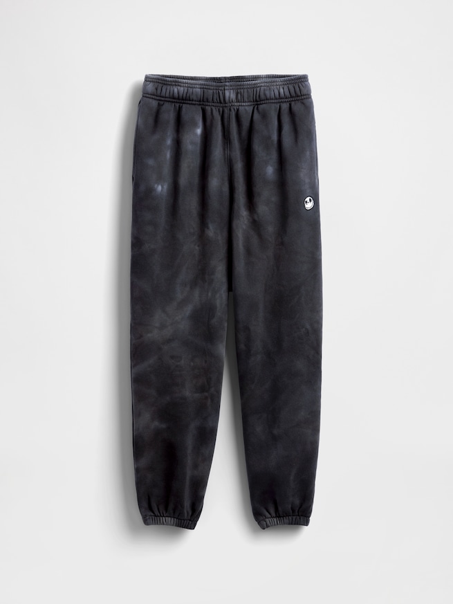 ナイトメアー・ビフォア・クリスマス ヴィンテージソフト スカル バギージョガーパンツ (キッズ)-5