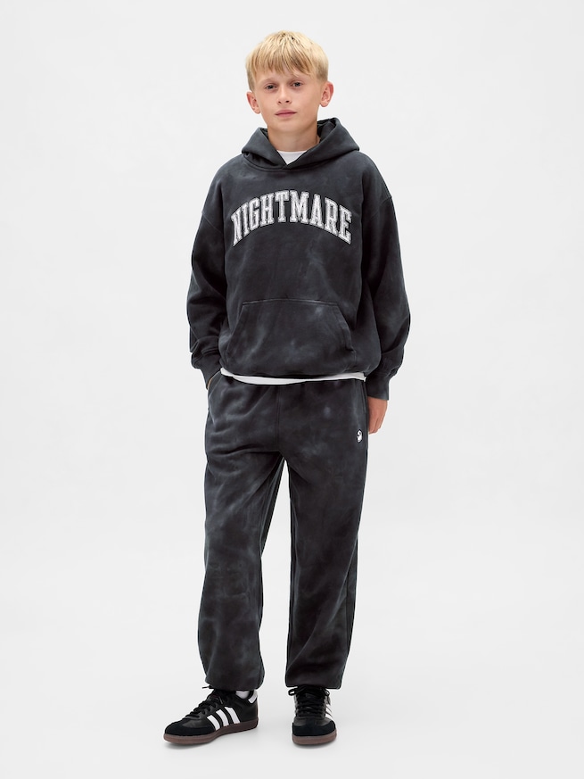 ナイトメアー・ビフォア・クリスマス ヴィンテージソフト グラフィックパーカー (キッズ)-3