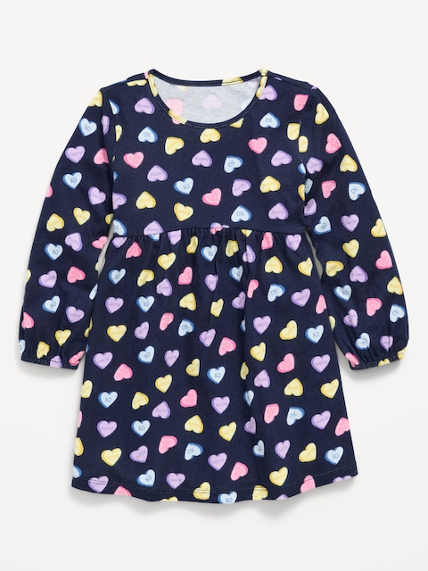 Printed Long-Sleeve Dress for Toddler Girls