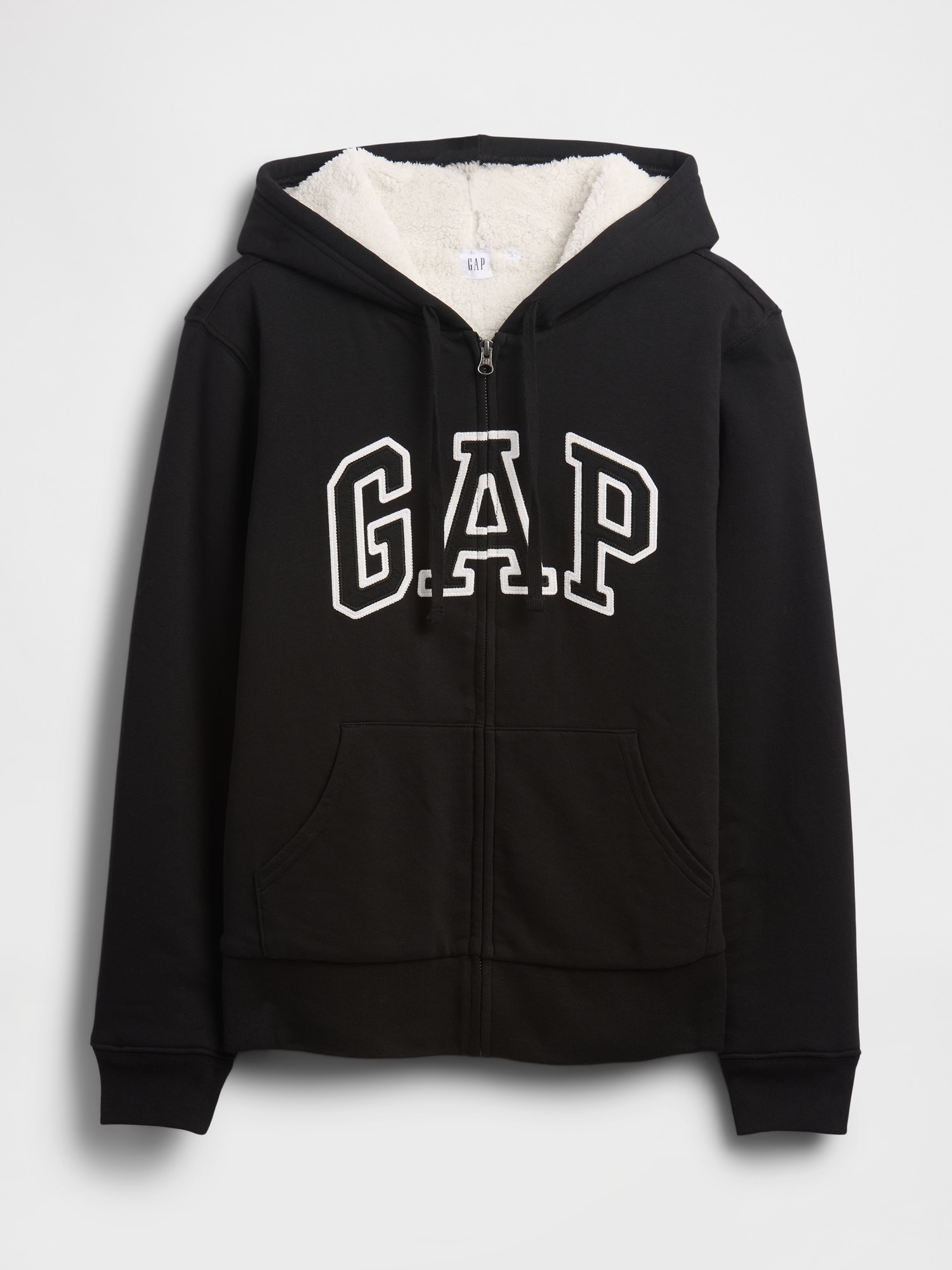 Gap リラックスフィット GAPロゴ 裏ボア ジップアップパーカー Gap リラックスフィット GAPロゴ 裏ボア ジップアップパーカー