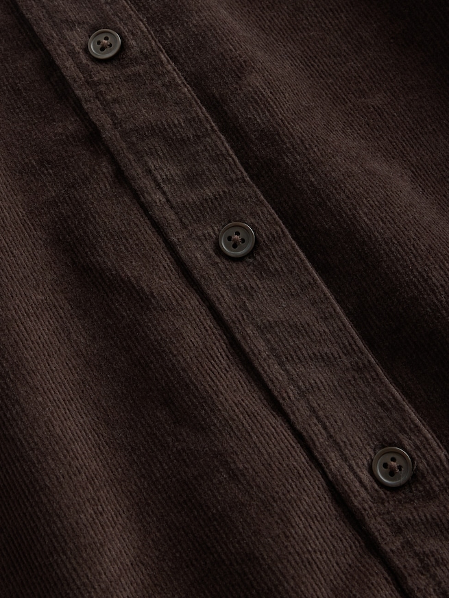 コーデュロイ ストレートヘム クロップドシャツ-3