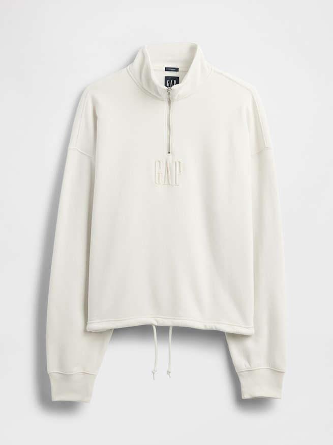 ヴィンテージソフト  GAPロゴ ハーフジップ プルオーバー-4