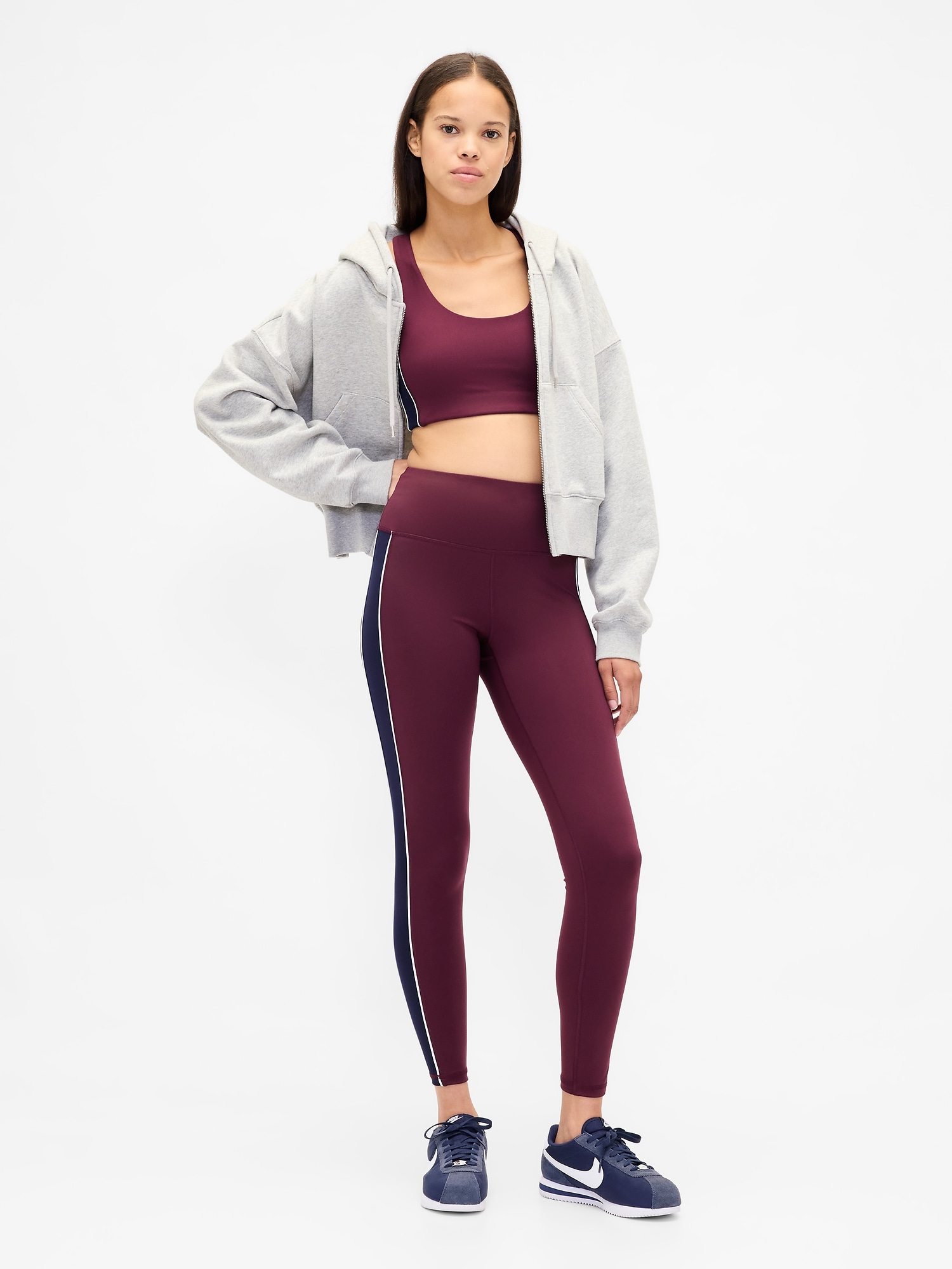 Gap GapFit ハイライズ パワー フルレングス ストライプ レギンス Gap GapFit ハイライズ パワー フルレングス ストライプ レギンス