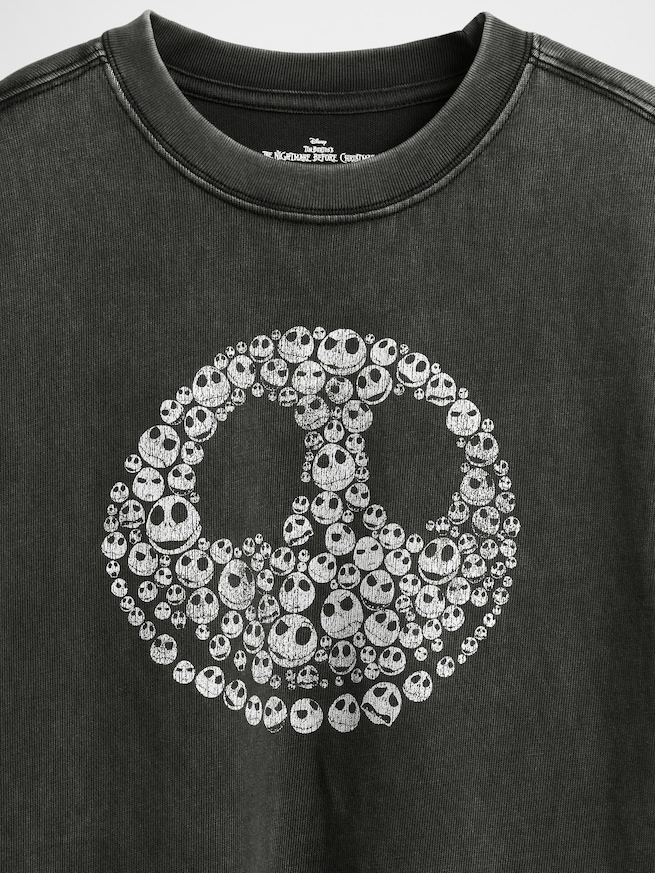 ナイトメアー・ビフォア・クリスマス スカルTシャツ (キッズ)-5