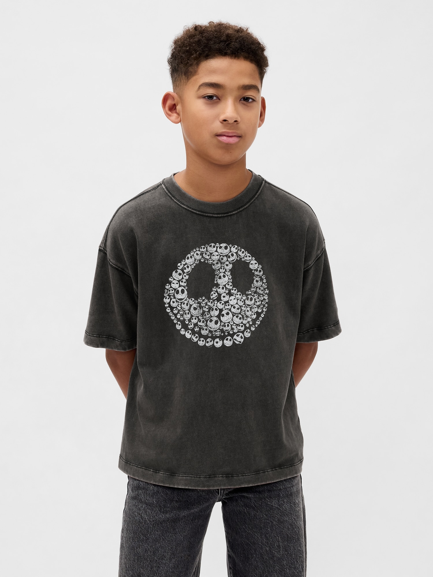 Gap ナイトメアー・ビフォア・クリスマス スカルTシャツ (キッズ) Gap ナイトメアー・ビフォア・クリスマス スカルTシャツ (キッズ)