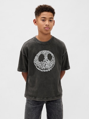 ナイトメアー・ビフォア・クリスマス スカルTシャツ (キッズ)