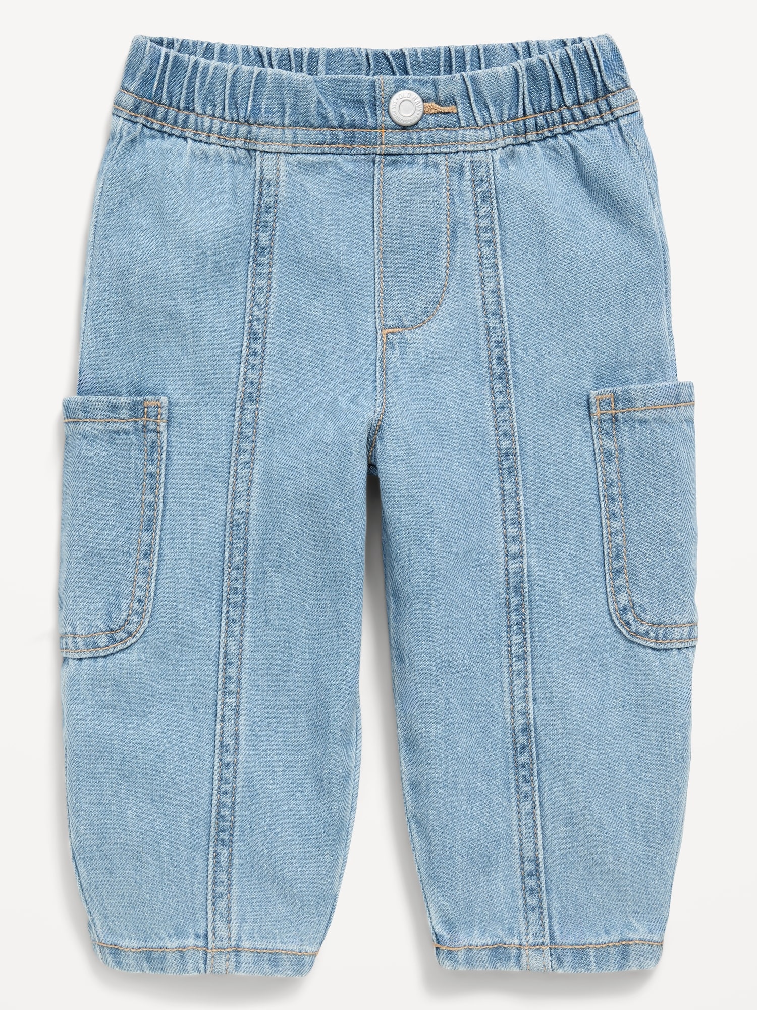 Baggy Barrel-Leg Cargo Jeans for Baby