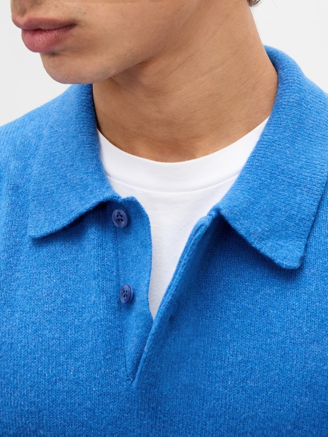 CashSoft カシミヤタッチ リラックスフィット ポロセーター-3