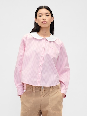 Gap × Sandy Liang ポプリン オーバーサイズシャツ