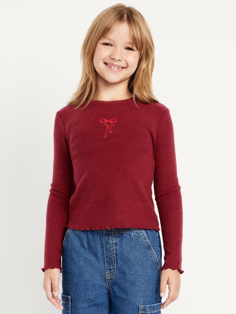 CozePlush Long-Sleeve Graphic T-Shirt for Girls