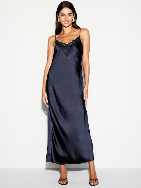 The Occasion by Old Navy Satin V-Neck Maxi Dress