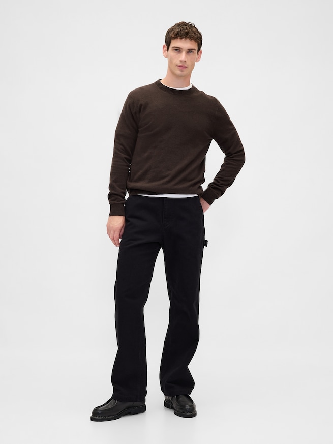 CashSoft カシミヤタッチ クルーネックセーター-1