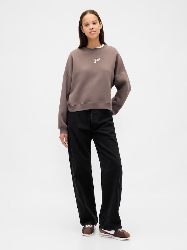 オーバーサイズ ウェッジ GAPロゴ スウェットシャツ-1