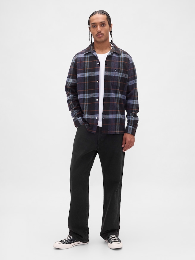 オーガニックコットン フランネルシャツ-1