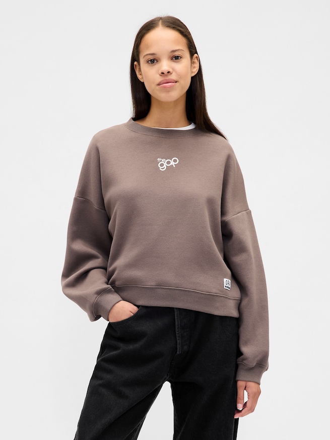 オーバーサイズ ウェッジ GAPロゴ スウェットシャツ-0