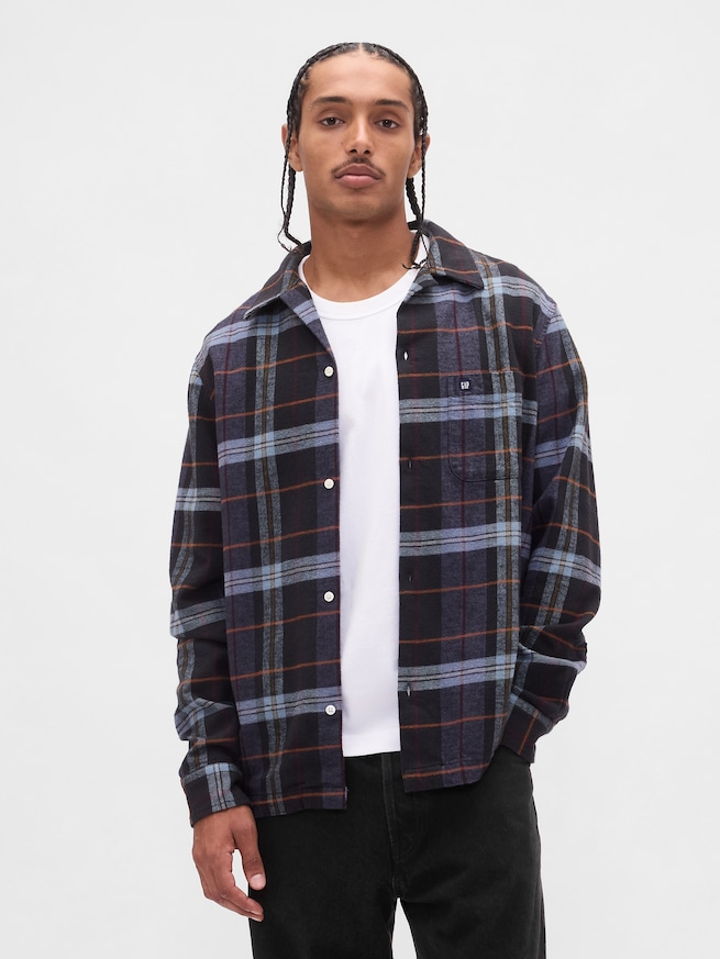 オーガニックコットン フランネルシャツ-0