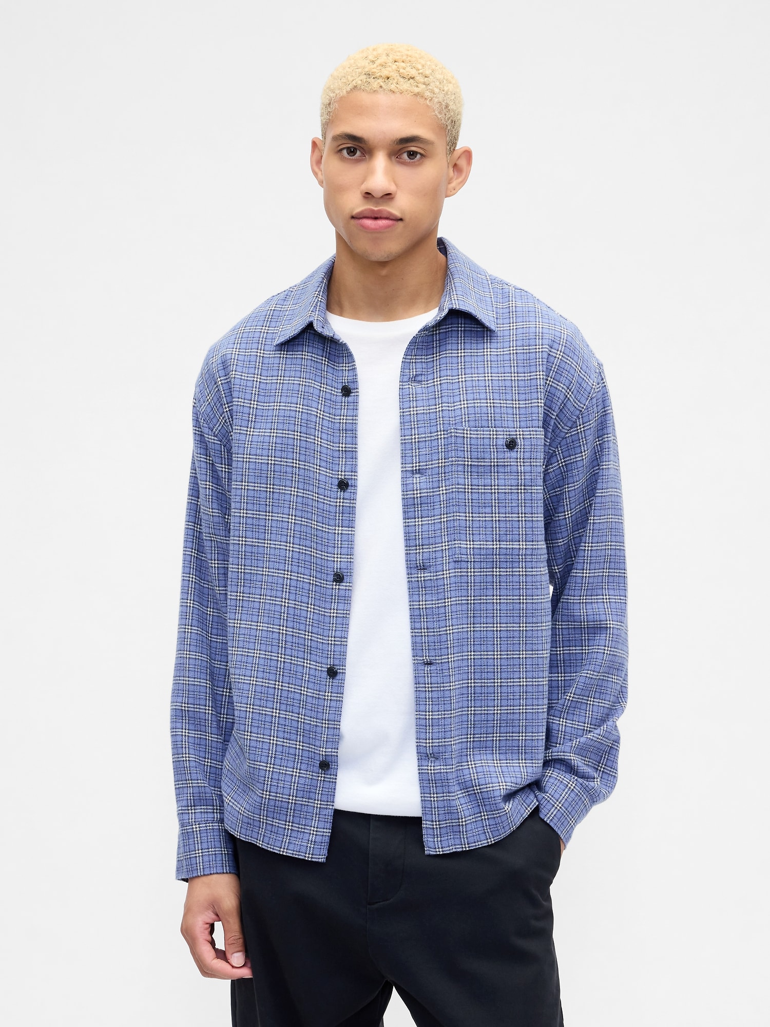 Flannel Shirt in Boxy Fit