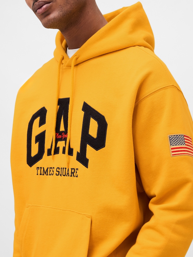 ヘビーウェイト タイムズスクエア GAPロゴパーカー-3