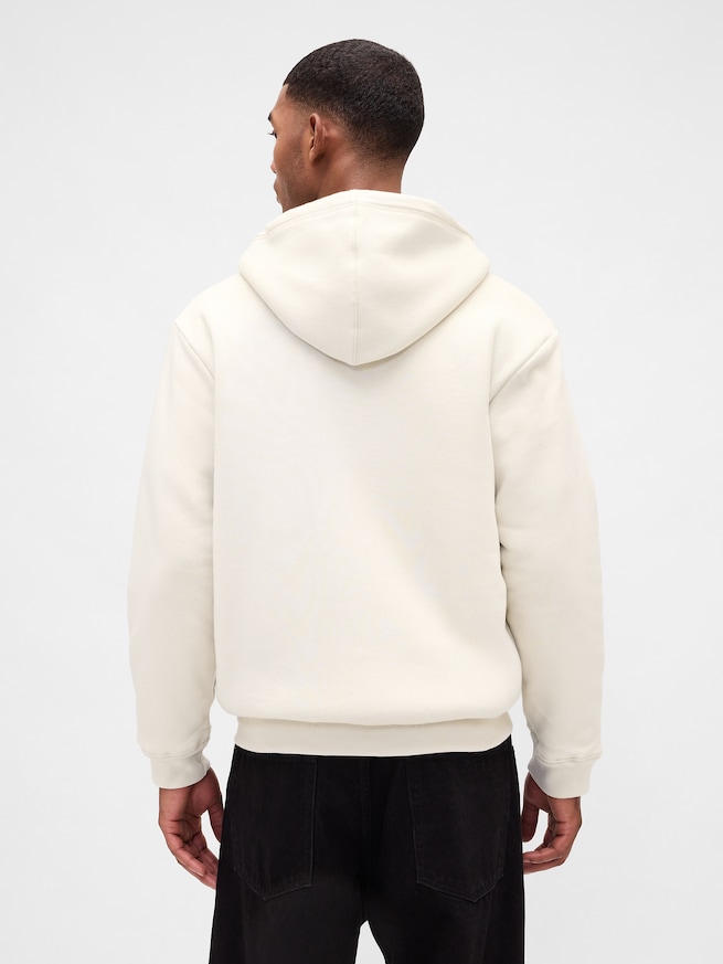 リラックスフィット GAPロゴ 裏ボア ジップアップパーカー-2