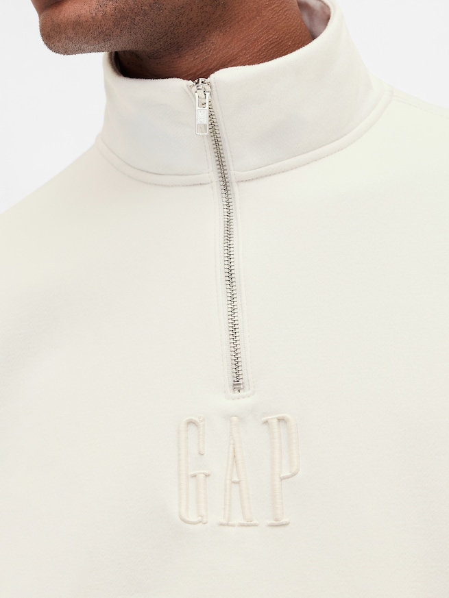 ヴィンテージソフト  GAPロゴ ハーフジップ プルオーバー-3