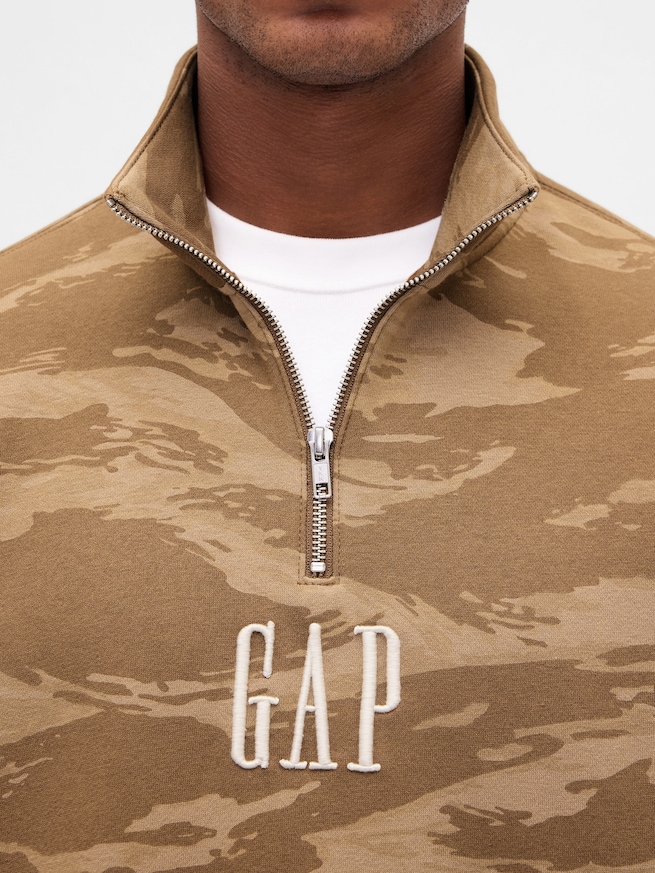 ヴィンテージソフト  GAPロゴ ハーフジップ プルオーバー-3