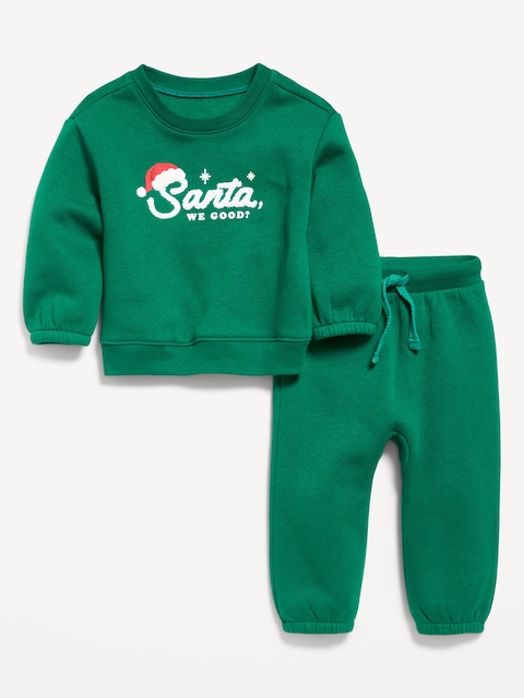 Graphic Sweatshirt and Sweatpants Set for Baby