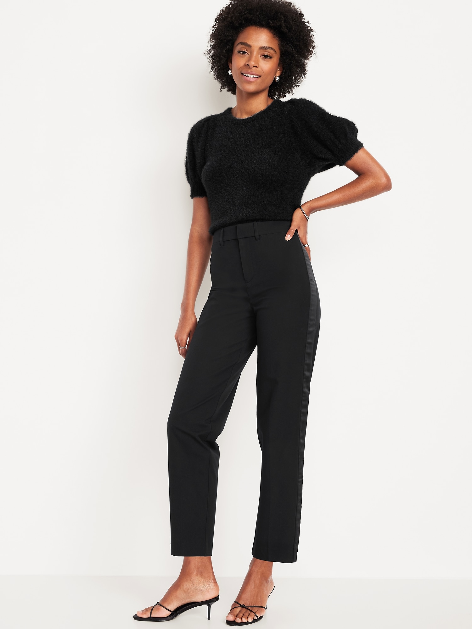 High-Waisted Pixie Loose Straight Pants