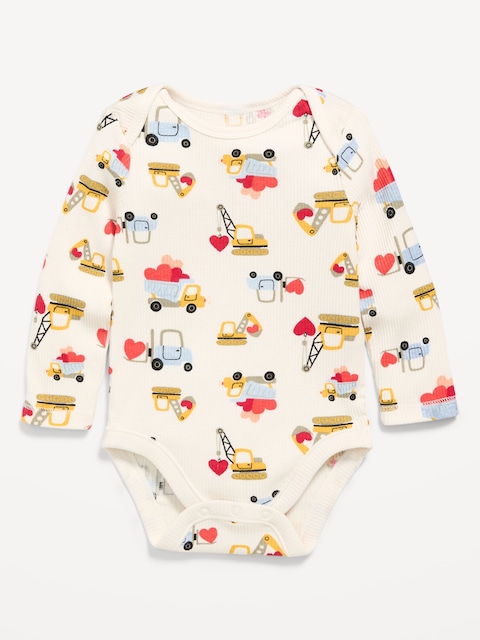 Printed Long-Sleeve Bodysuit for Baby