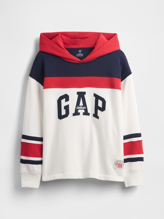 ヴィンテージソフト カラーブロック GAP Athleticロゴ パーカー (キッズ)-6