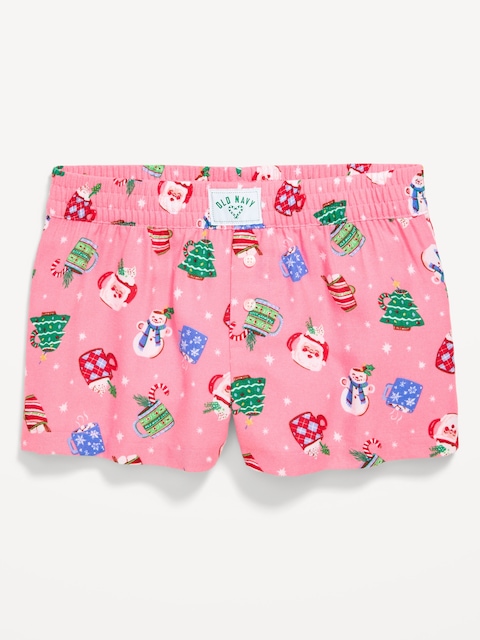 Flannel Plaid Boxer Pajama Shorts for Girls
