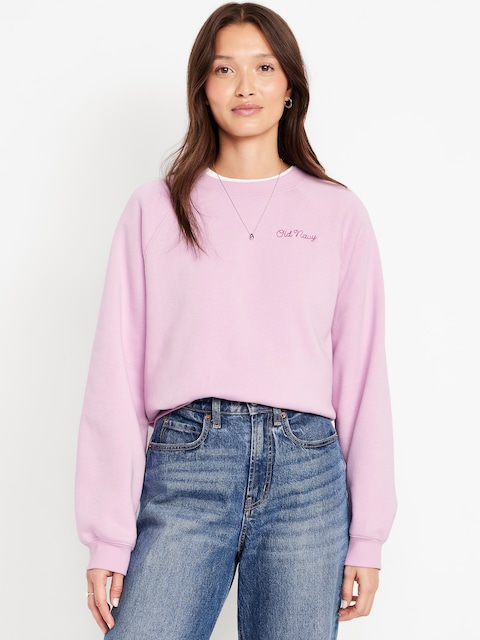 Vintage Crew-Neck Logo-Graphic Sweatshirt