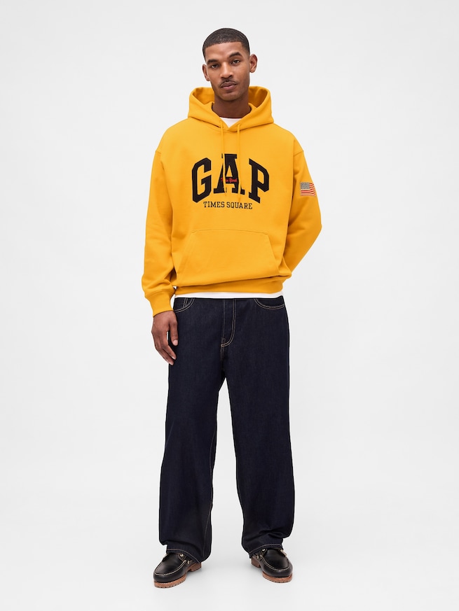 ヘビーウェイト タイムズスクエア GAPロゴパーカー-1