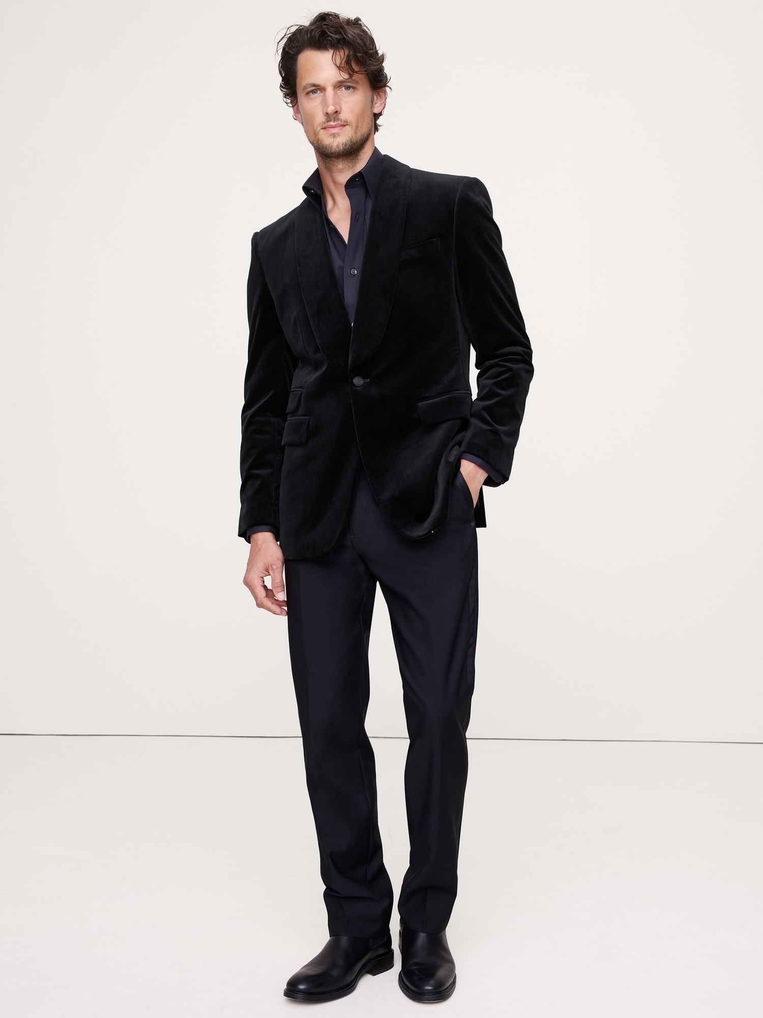 VESTE DE SMOKING EN VELOURS