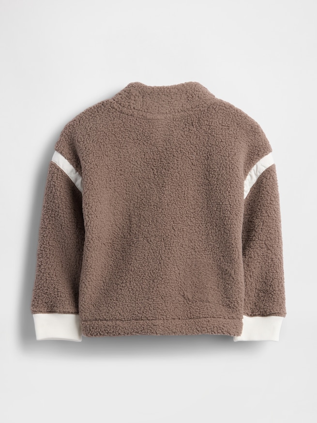 babyGap リサイクル GAPロゴ 1/4 ジップアップ スウェットシャツ-2