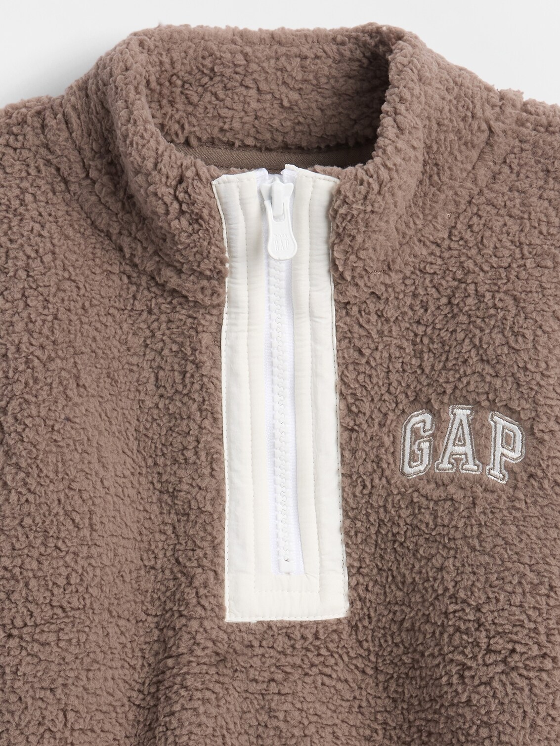 babyGap リサイクル GAPロゴ 1/4 ジップアップ スウェットシャツ-3